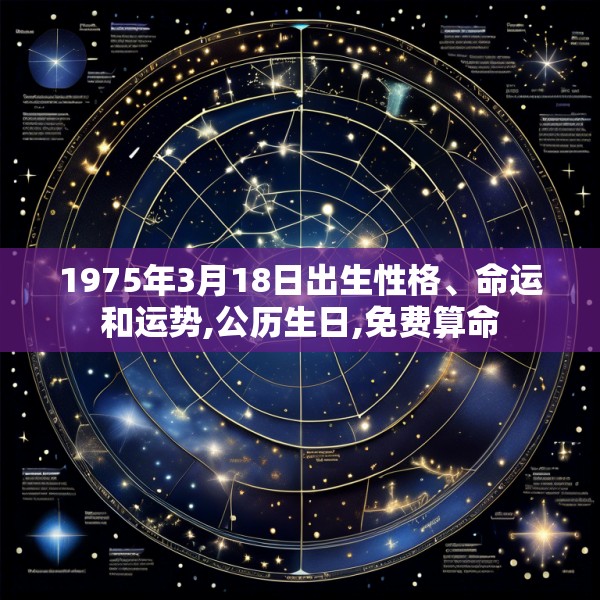 1975年3月18日出生性格、命运和运势,公历生日,免费算命