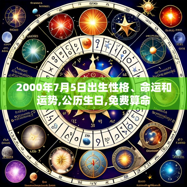 2000年7月5日出生性格、命运和运势,公历生日,免费算命
