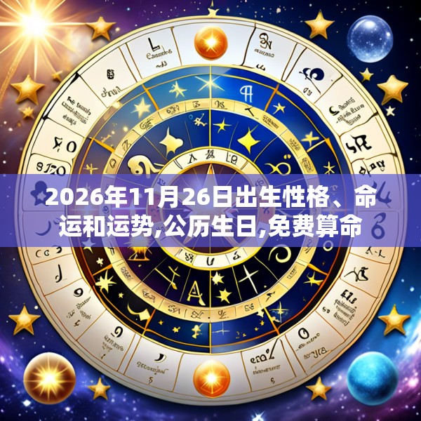 2026年11月26日出生性格、命运和运势,公历生日,免费算命