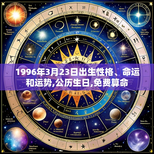 1996年3月23日出生性格、命运和运势,公历生日,免费算命