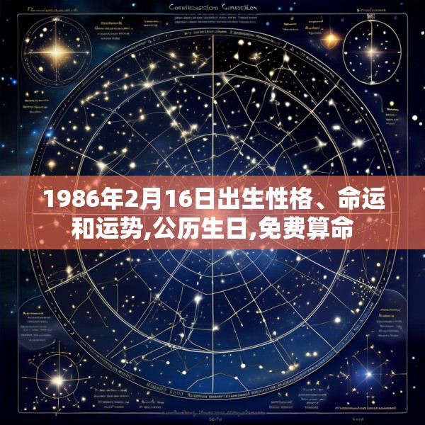 1986年2月16日出生性格、命运和运势,公历生日,免费算命
