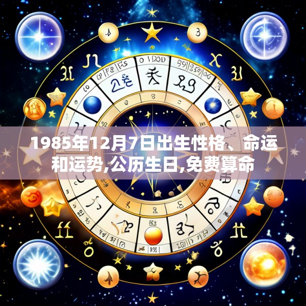 1985年12月7日出生性格、命运和运势,公历生日,免费算命