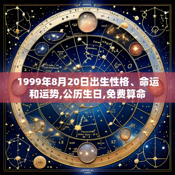 1999年8月20日出生性格、命运和运势,公历生日,免费算命