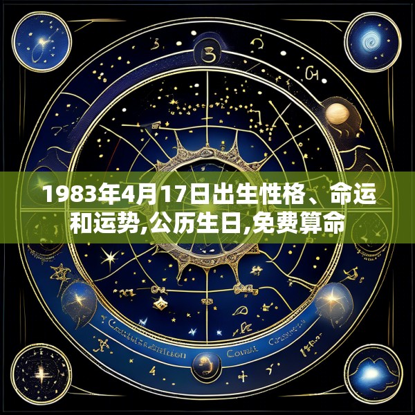 1983年4月17日出生性格、命运和运势,公历生日,免费算命