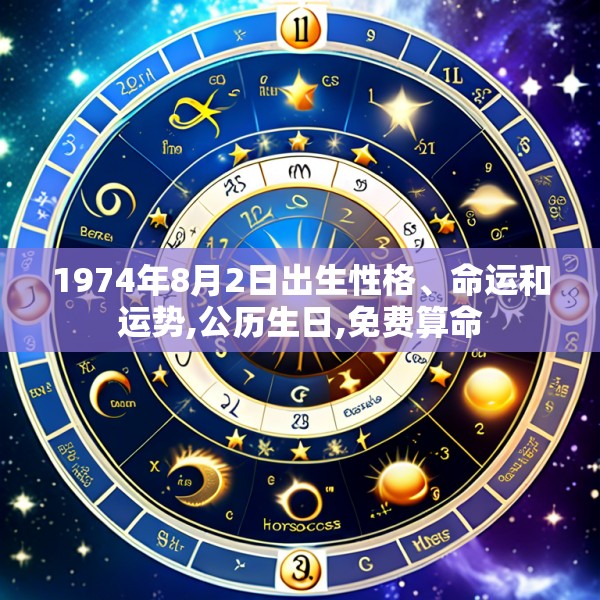 1974年8月2日出生性格、命运和运势,公历生日,免费算命