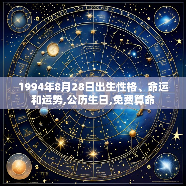 1994年8月28日出生性格、命运和运势,公历生日,免费算命