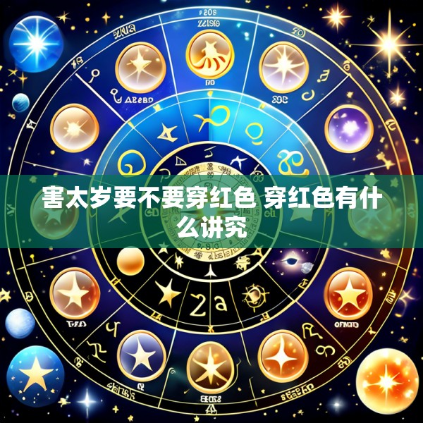 害太岁要不要穿红色 穿红色有什么讲究