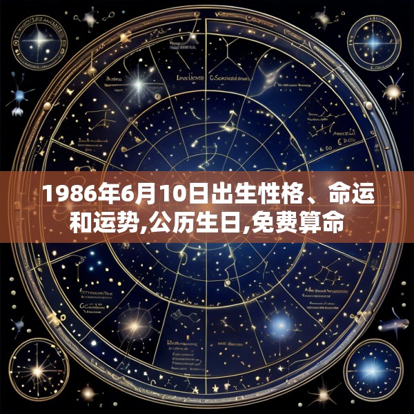 1986年6月10日出生性格、命运和运势,公历生日,免费算命