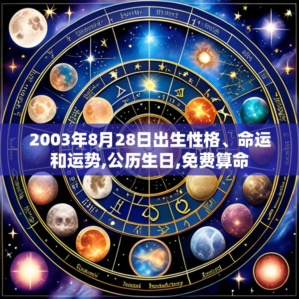 2003年8月28日出生性格、命运和运势,公历生日,免费算命