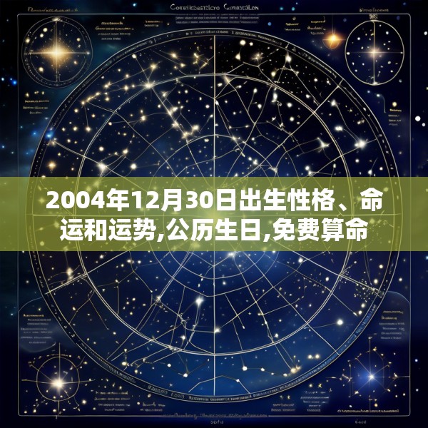 2004年12月30日出生性格、命运和运势,公历生日,免费算命