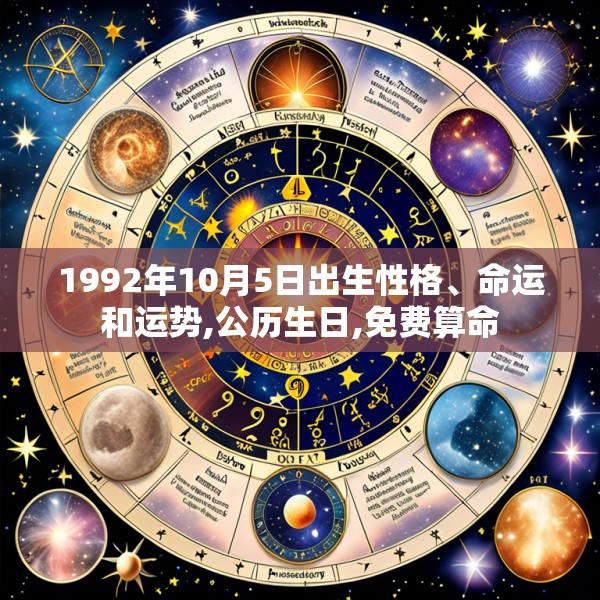 1992年10月5日出生性格、命运和运势,公历生日,免费算命