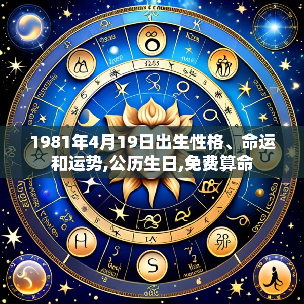 1981年4月19日出生性格、命运和运势,公历生日,免费算命
