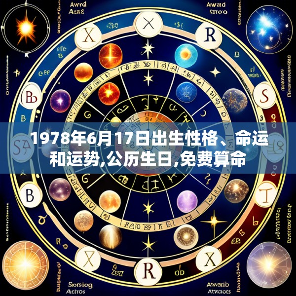 1978年6月17日出生性格、命运和运势,公历生日,免费算命