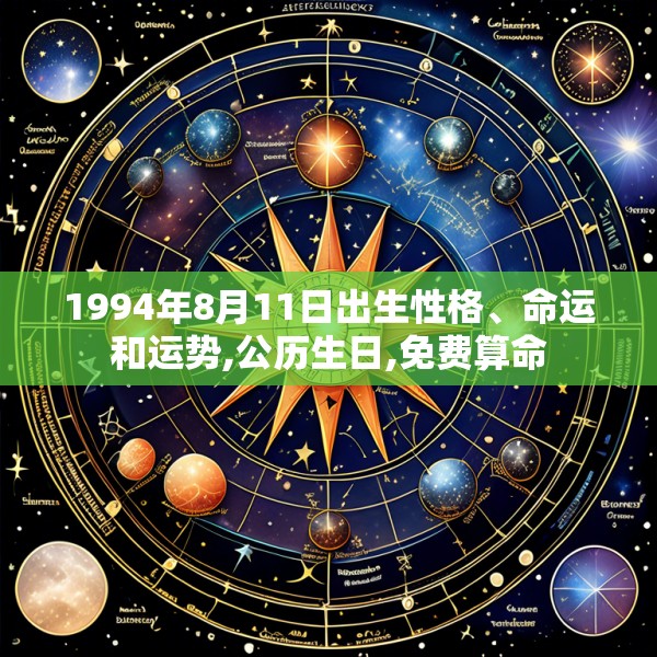 1994年8月11日出生性格、命运和运势,公历生日,免费算命