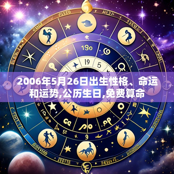2006年5月26日出生性格、命运和运势,公历生日,免费算命