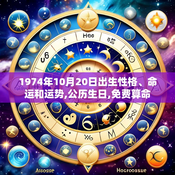 1974年10月20日出生性格、命运和运势,公历生日,免费算命