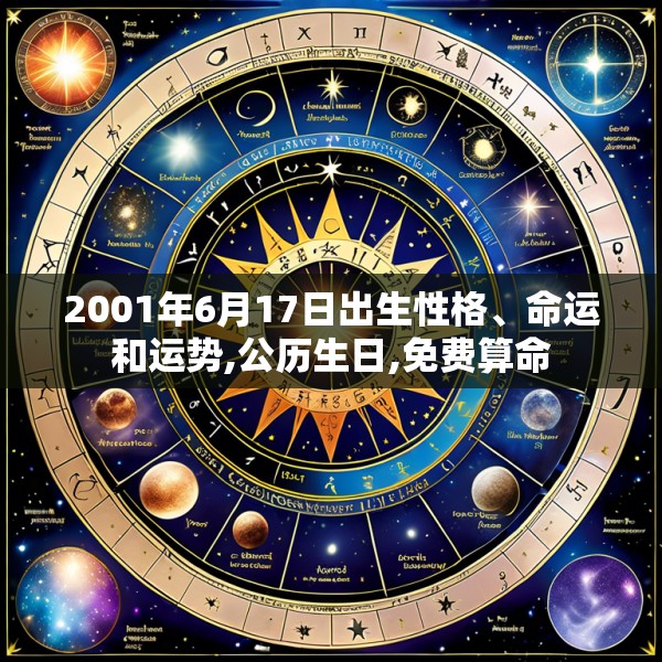 2001年6月17日出生性格、命运和运势,公历生日,免费算命