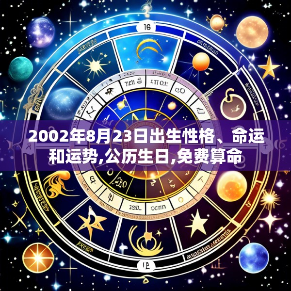 2002年8月23日出生性格、命运和运势,公历生日,免费算命