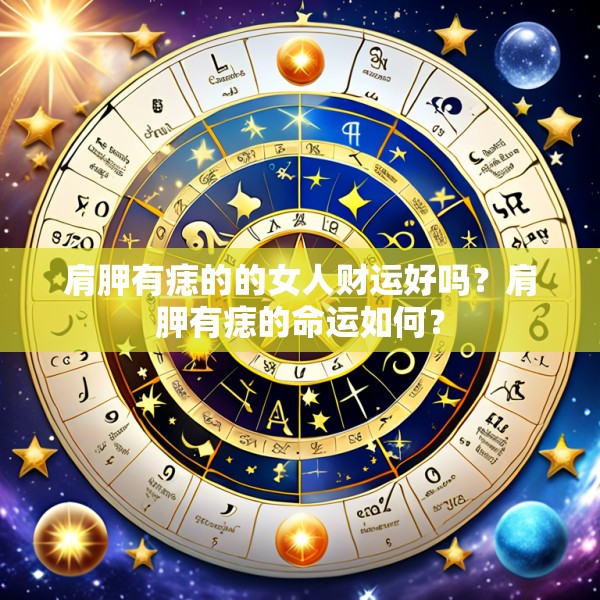 肩胛有痣的的女人财运好吗?肩胛有痣的命运如何?