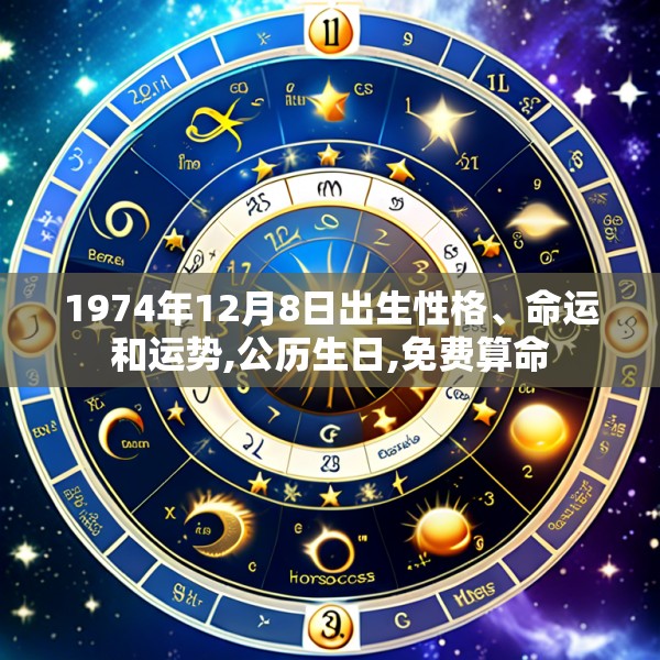 1974年12月8日出生性格、命运和运势,公历生日,免费算命