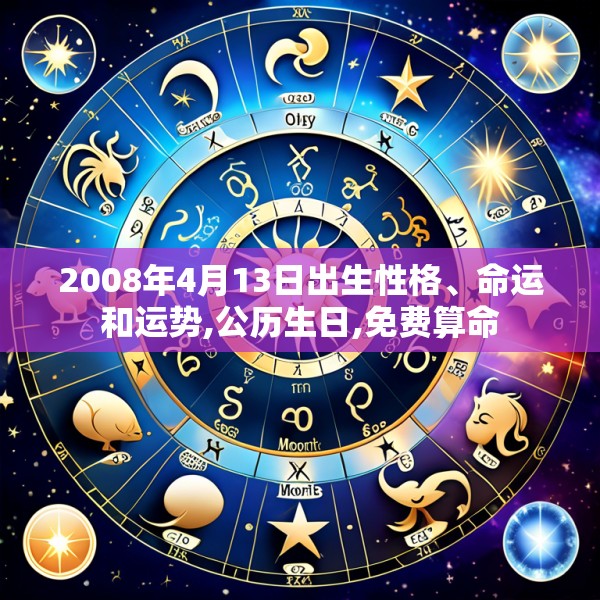 2008年4月13日出生性格、命运和运势,公历生日,免费算命