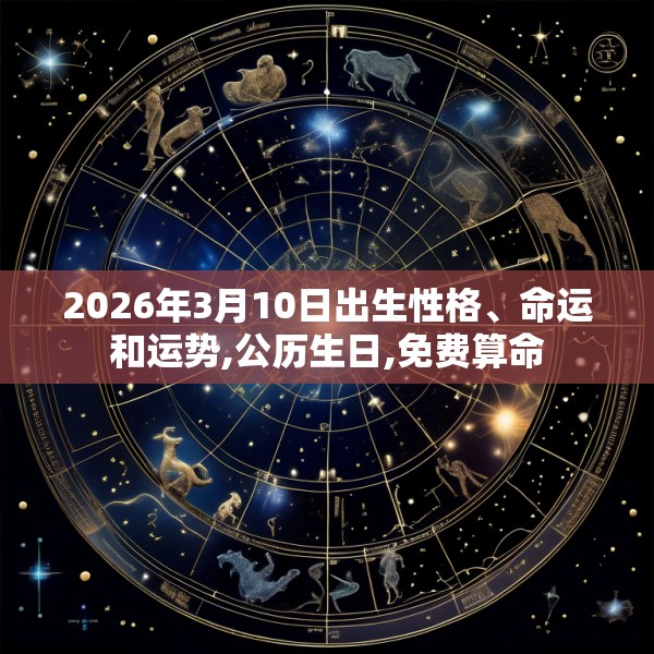 2026年3月10日出生性格、命运和运势,公历生日,免费算命