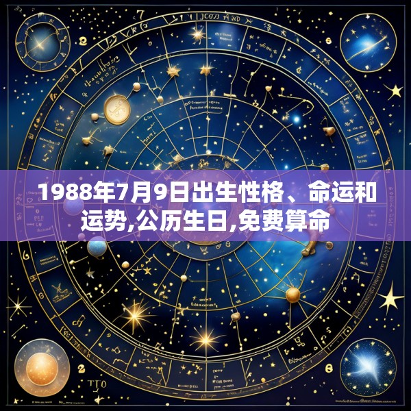 1988年7月9日出生性格、命运和运势,公历生日,免费算命