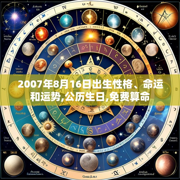 2007年8月16日出生性格、命运和运势,公历生日,免费算命