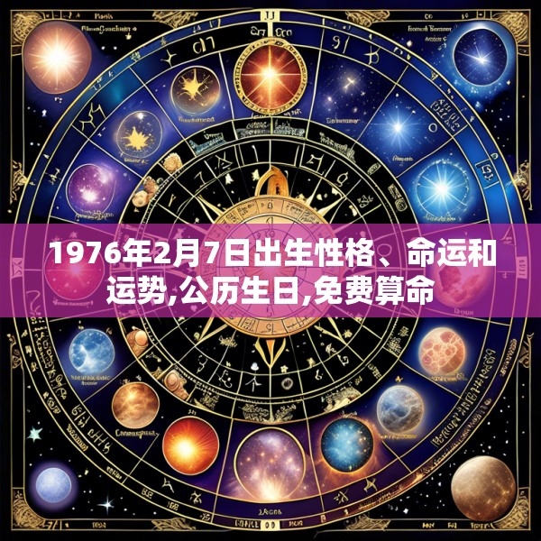 1976年2月7日出生性格、命运和运势,公历生日,免费算命