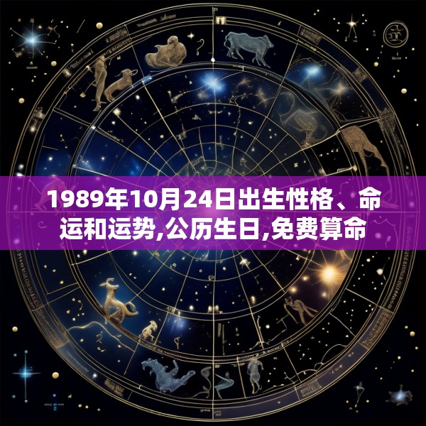 1989年10月24日出生性格、命运和运势,公历生日,免费算命