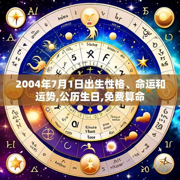 2004年7月1日出生性格、命运和运势,公历生日,免费算命