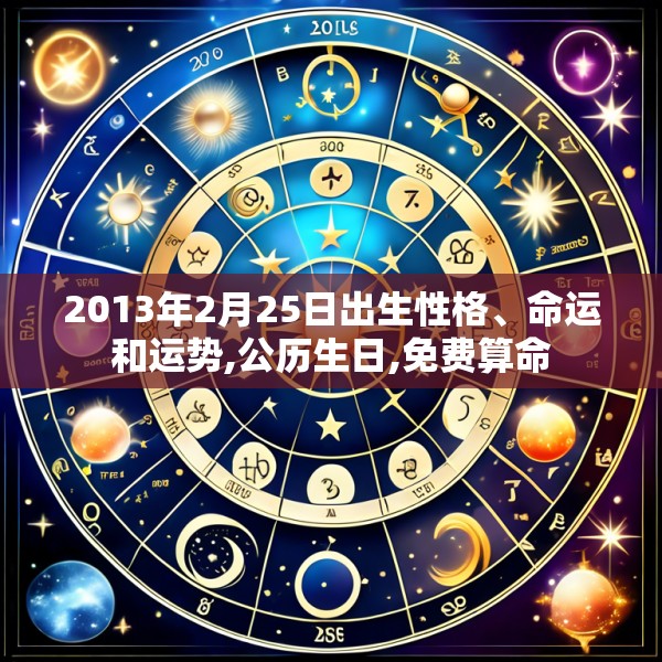 2013年2月25日出生性格、命运和运势,公历生日,免费算命