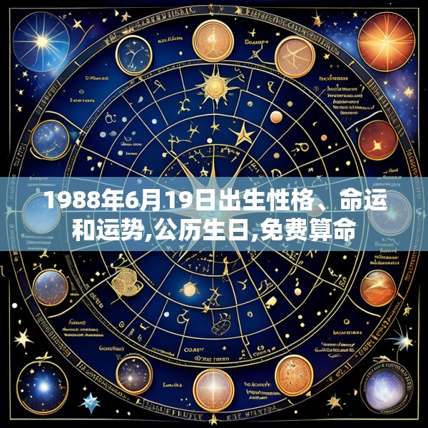 1988年6月19日出生性格、命运和运势,公历生日,免费算命