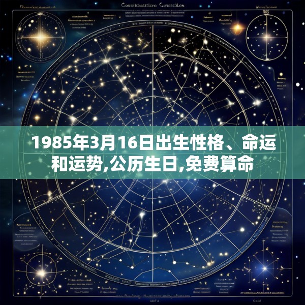 1985年3月16日出生性格、命运和运势,公历生日,免费算命