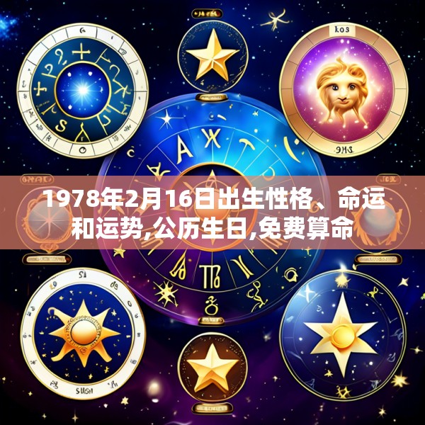 1978年2月16日出生性格、命运和运势,公历生日,免费算命