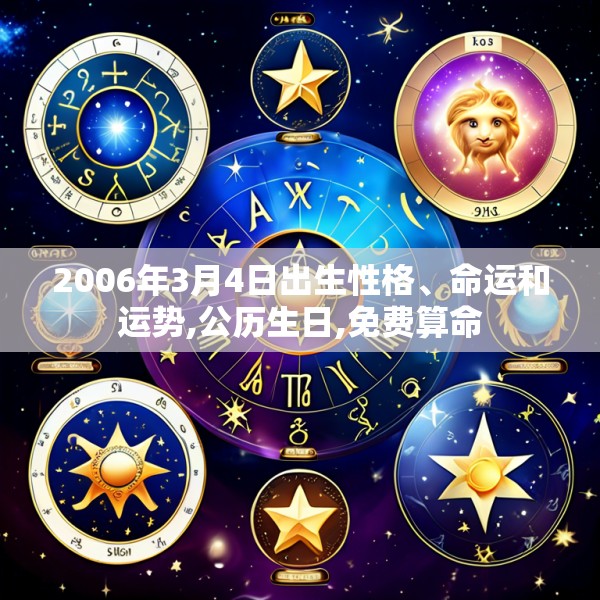 2006年3月4日出生性格、命运和运势,公历生日,免费算命