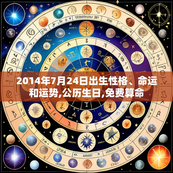 2014年7月24日出生性格、命运和运势,公历生日,免费算命
