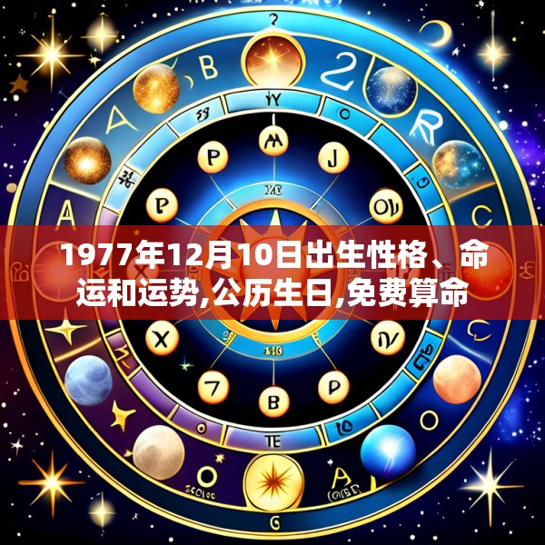1977年12月10日出生性格、命运和运势,公历生日,免费算命