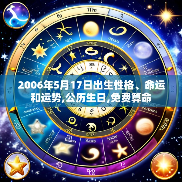 2006年5月17日出生性格、命运和运势,公历生日,免费算命