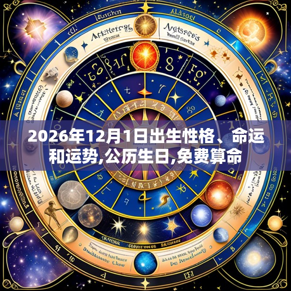 2026年12月1日出生性格、命运和运势,公历生日,免费算命