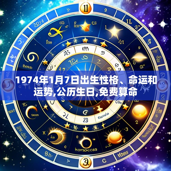 1974年1月7日出生性格、命运和运势,公历生日,免费算命