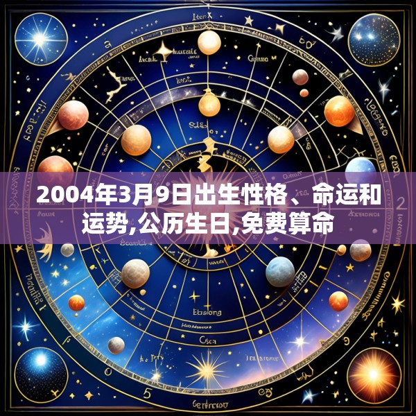 2004年3月9日出生性格、命运和运势,公历生日,免费算命