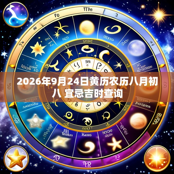 2026年9月24日黄历农历八月初八 宜忌吉时查询