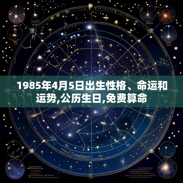 1985年4月5日出生性格、命运和运势,公历生日,免费算命