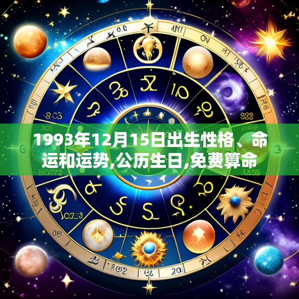1993年12月15日出生性格、命运和运势,公历生日,免费算命