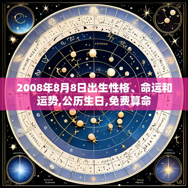 2008年8月8日出生性格、命运和运势,公历生日,免费算命