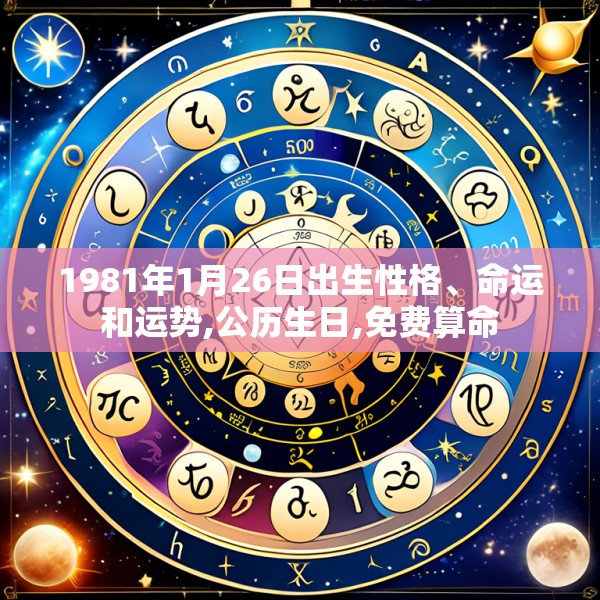 1981年1月26日出生性格、命运和运势,公历生日,免费算命