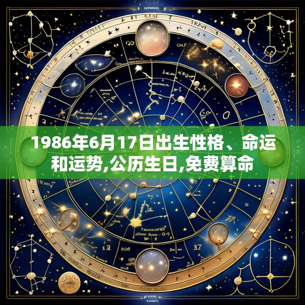 1986年6月17日出生性格、命运和运势,公历生日,免费算命