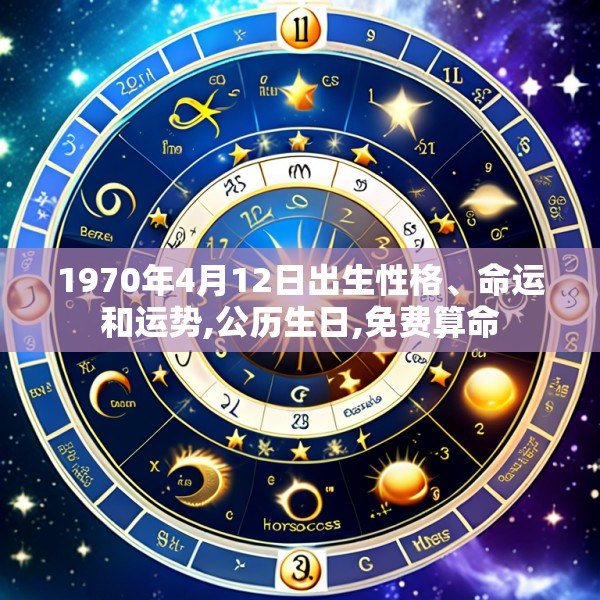 1970年4月12日出生性格、命运和运势,公历生日,免费算命