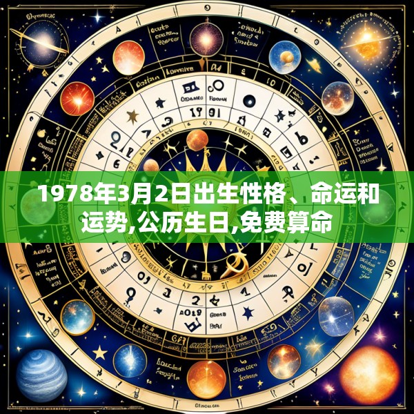 1978年3月2日出生性格、命运和运势,公历生日,免费算命
